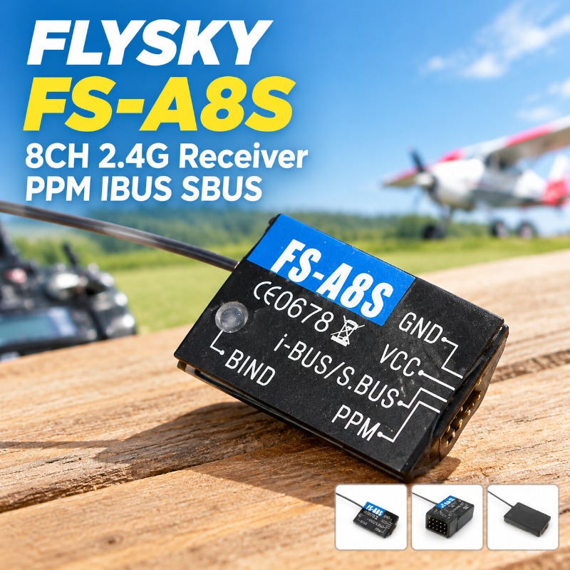 Drone Racing Receiver - Récepteur RC Mini FS-A8S 2.4G 8CH,