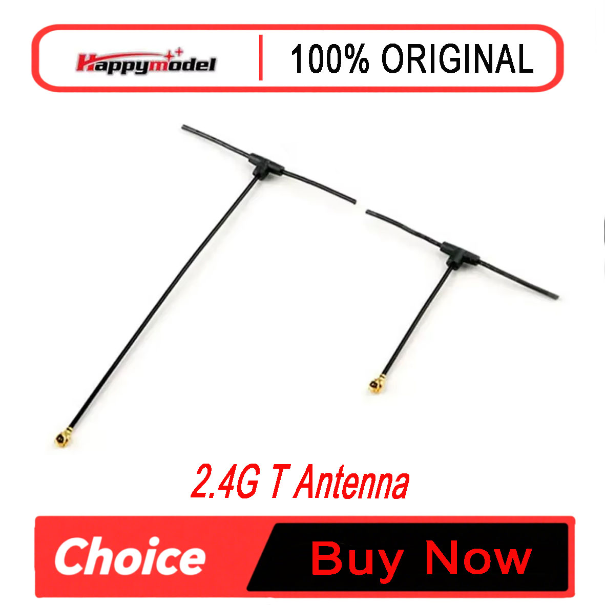 Tbs Fpv Tracer - Antenne omnidirectionnelle Happymodel T-Type 2.4G 40mm