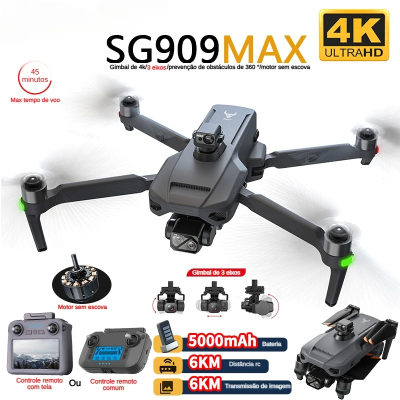 Drone Racing Camera - ZLL SG909 SG909MAX Drone professionnel avec