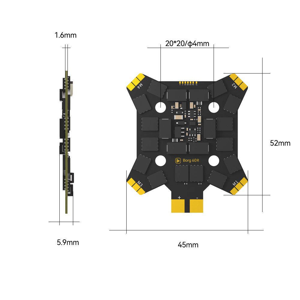 Contrôleur de vol iFlight Borg - Drone Racing Frame avis et prix